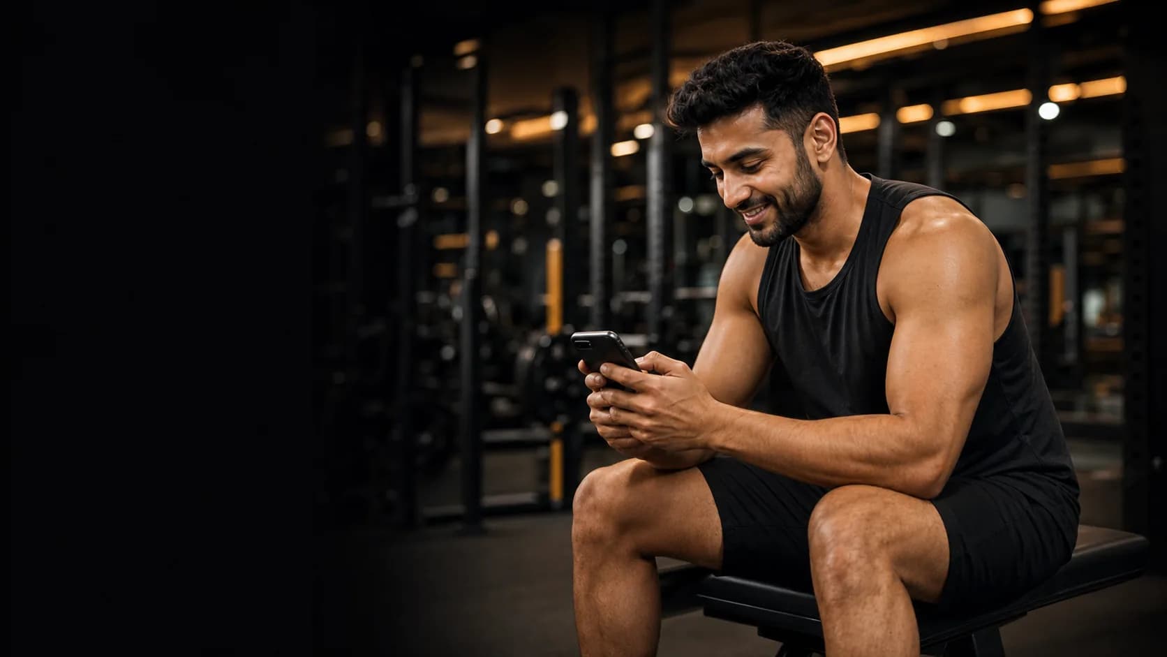 Member using the Fit Square app after choosing a gym
