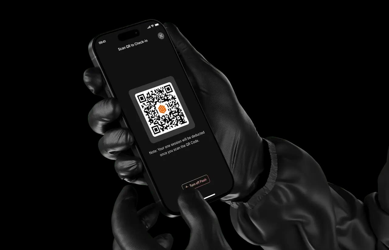 FitSquare QR check-in partner visual