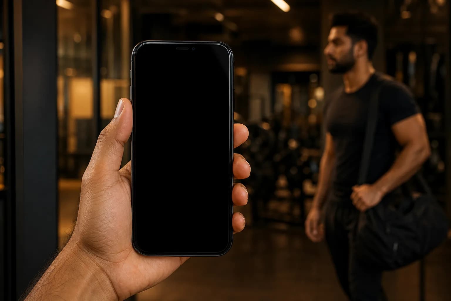 Member using a paid session for a workout